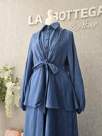 hoor tie front abaya