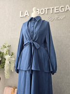 hoor tie front abaya
