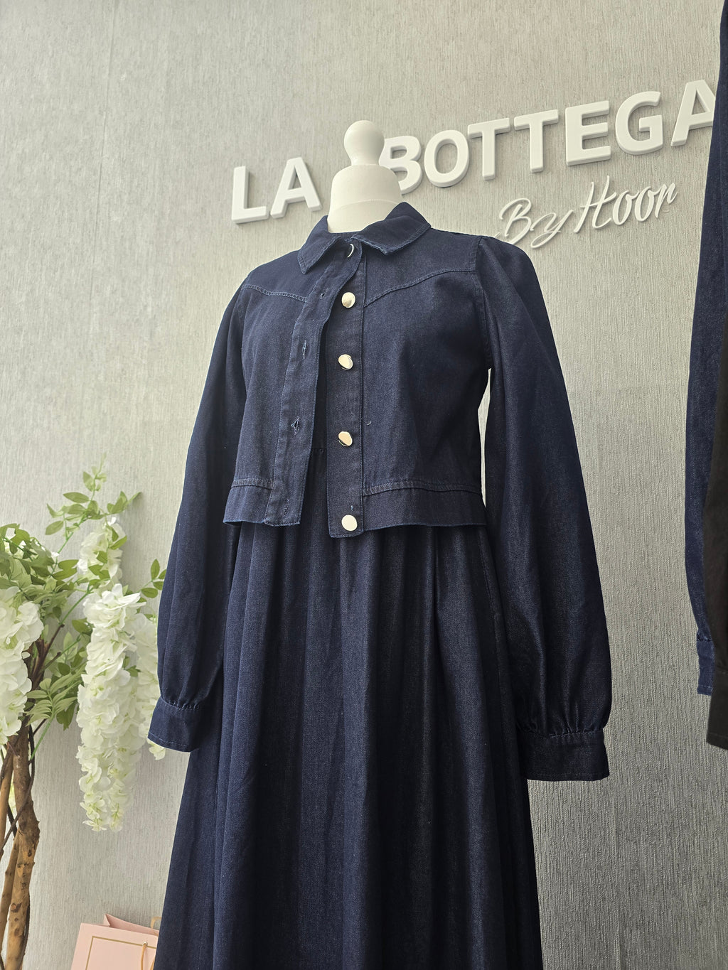 Hoor denim style abaya