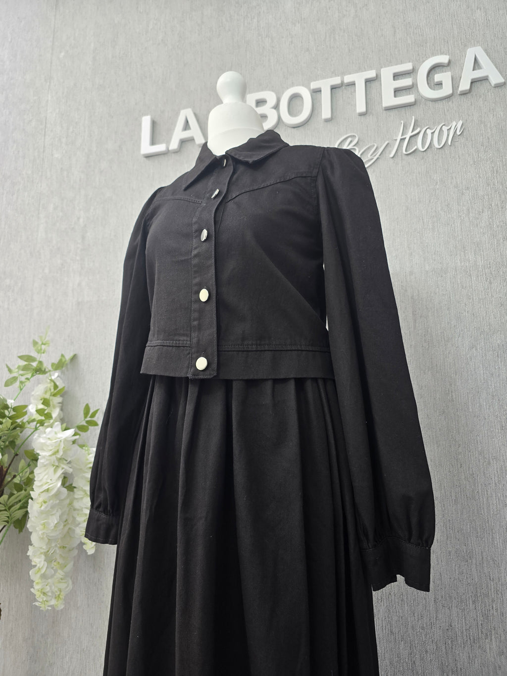 Hoor denim style abaya